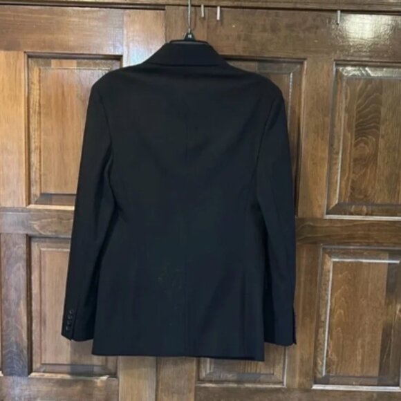 CELINE Paris Womens Blazer Jacket Size 42 Black Wool 2 Button France - Picture 2 of 10